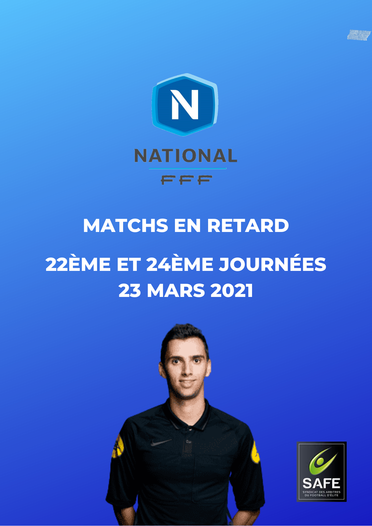Désignations matchs en retard de National